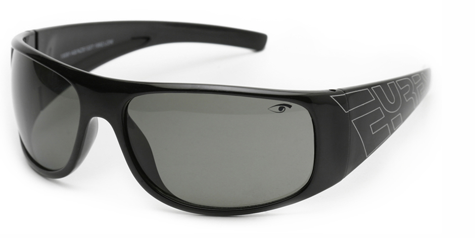 EYRES SAFETY GLASSES XCCESS SHINY BLACK FRAME SMOKE LENS 